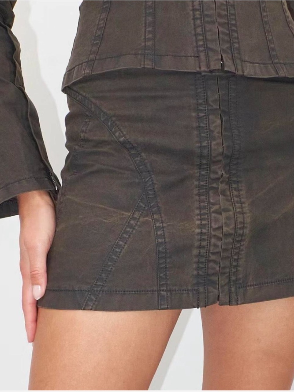 Miista Gil brown skirt XS (like new)